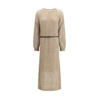 Brunello Cucinelli Beige Mohair Casual Dress - Zeiniez