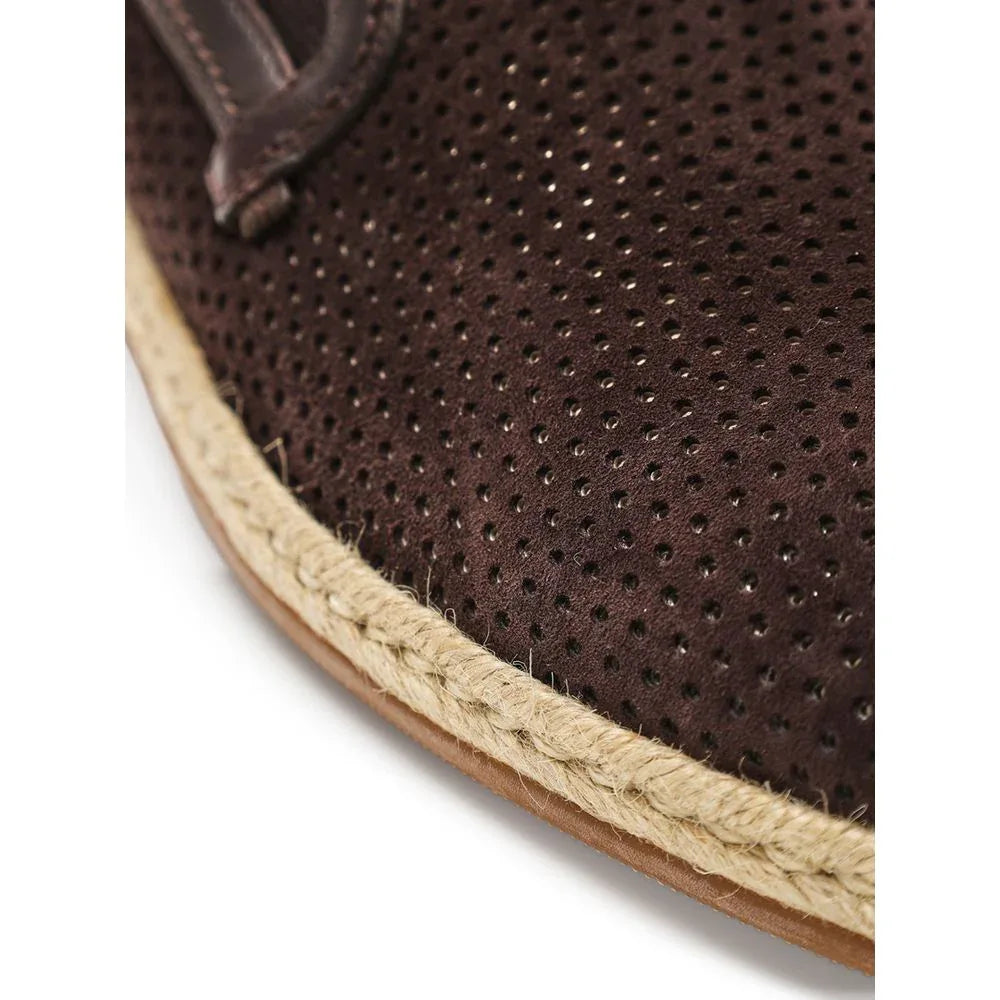Dolce & Gabbana Brown Suede Leather Espadrilles - Zeiniez