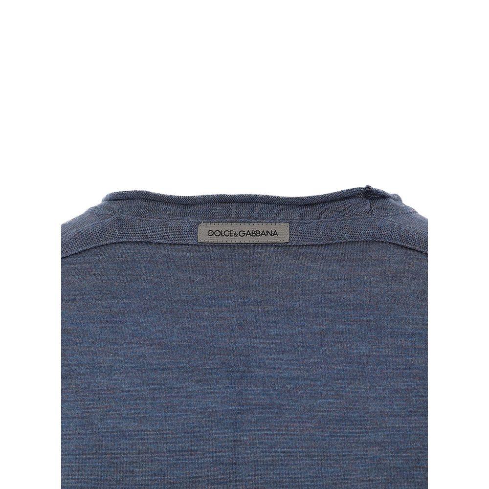 Dolce & Gabbana Blue Silk Sweatshirt - Zeiniez