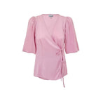 Ganni Pink Satin Tank Tops - Zeiniez