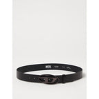 Diesel Black Leather Regular Belt - Zeiniez