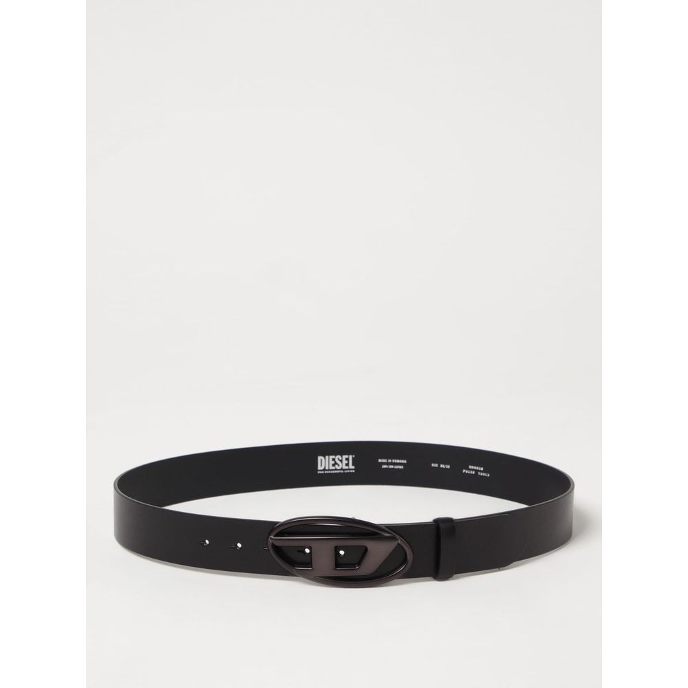 Diesel Black Leather Regular Belt - Zeiniez