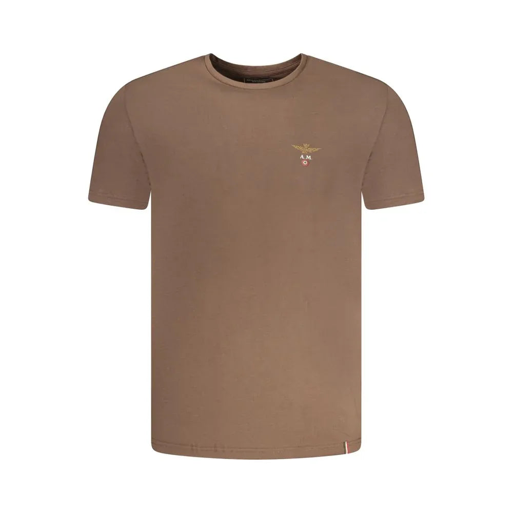 Aeronautica Militare Marrone Cotton Men's T-Shirt - Zeiniez