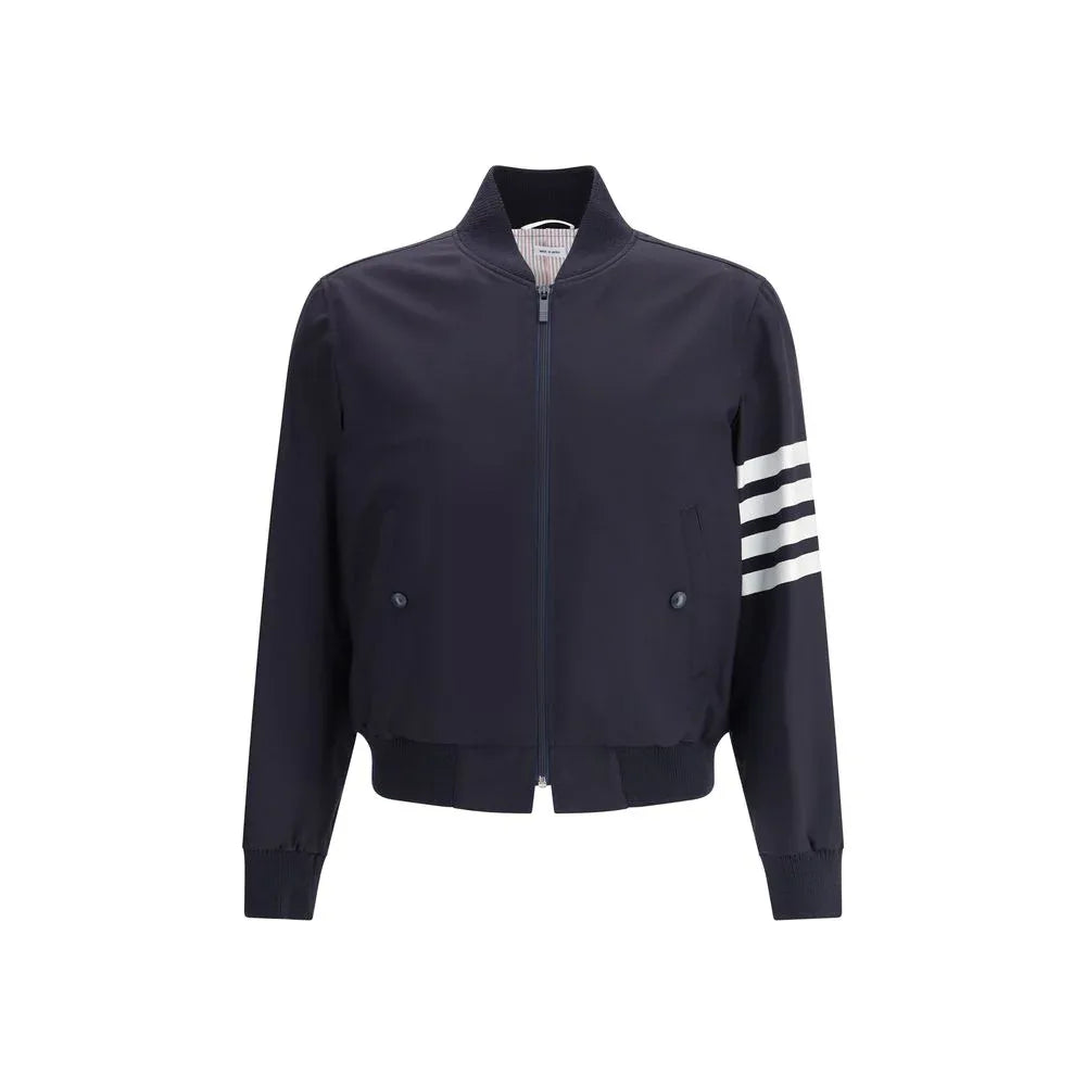 Thom Browne Blue Wool Bomber - Zeiniez