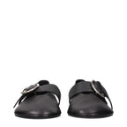 Jil Sander Black Leather Ballet Flats