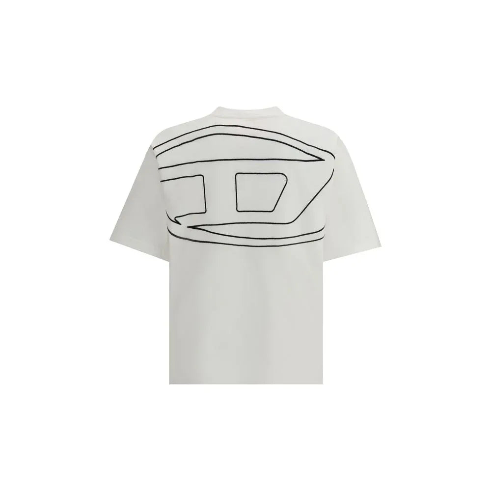 Diesel White Cotton T-Shirt - Zeiniez