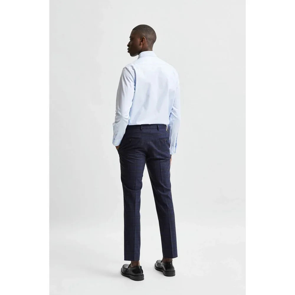 Selected Blue Cotton Dress Shirt - Zeiniez