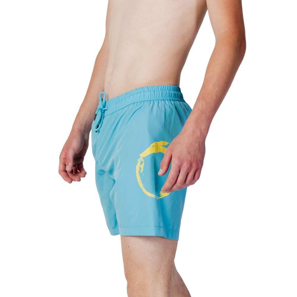 Trussardi Beachwear Blue Polyester Swim Shorts - Zeiniez