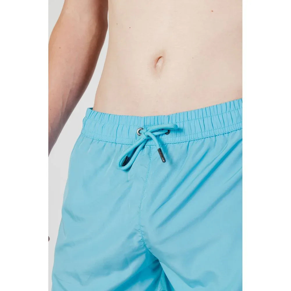 Trussardi Beachwear Blue Polyester Swim Shorts - Zeiniez