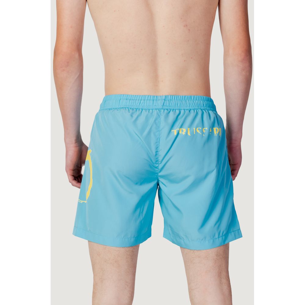 Trussardi Beachwear Blue Polyester Swim Shorts - Zeiniez