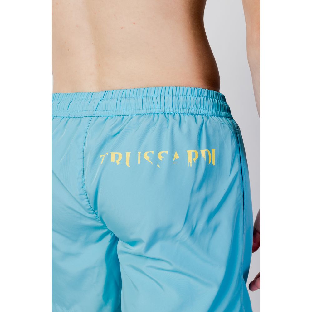 Trussardi Beachwear Blue Polyester Swim Shorts - Zeiniez