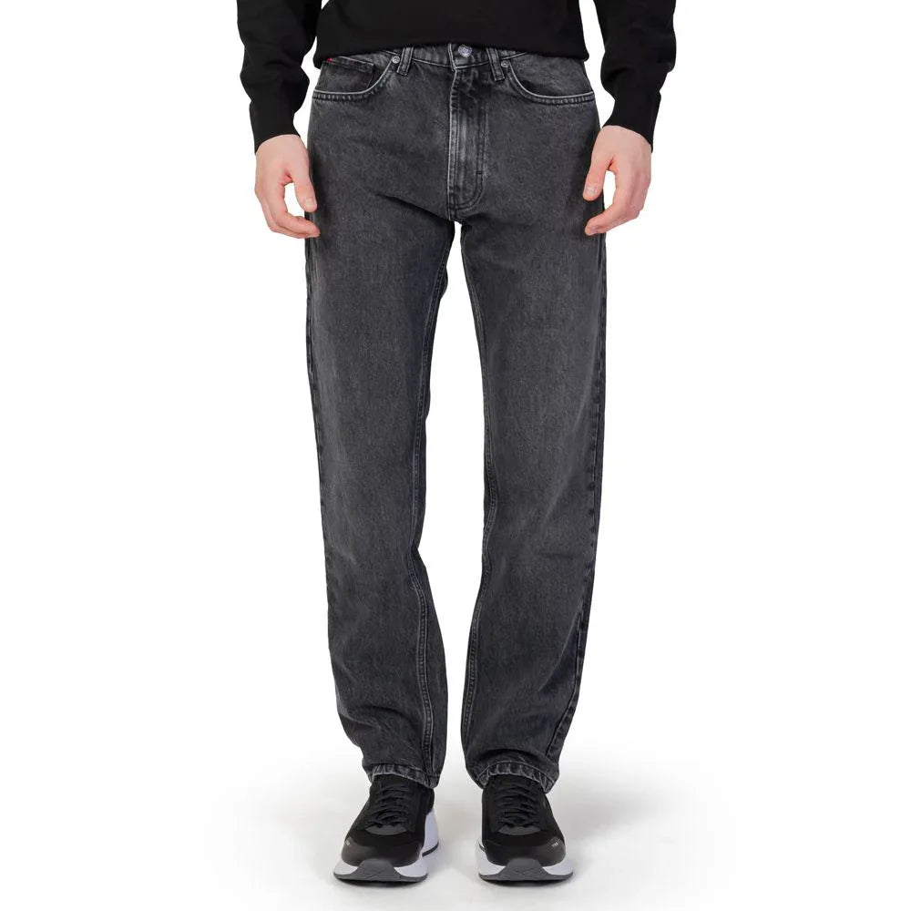 Hugo Boss Black Cotton Relaxed Fit Jeans - Zeiniez