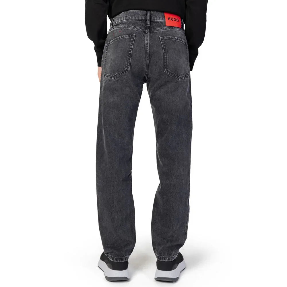 Hugo Boss Black Cotton Relaxed Fit Jeans - Zeiniez