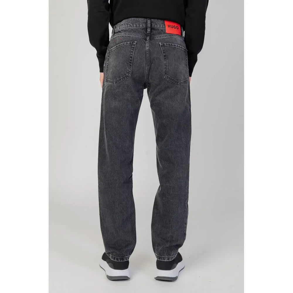 Hugo Boss Black Cotton Relaxed Fit Jeans - Zeiniez