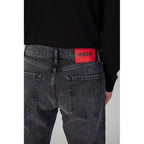Hugo Boss Black Cotton Relaxed Fit Jeans - Zeiniez