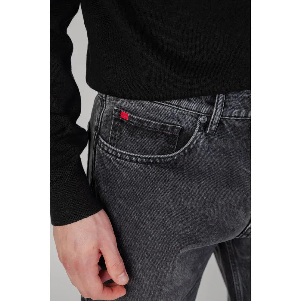Hugo Boss Black Cotton Relaxed Fit Jeans - Zeiniez