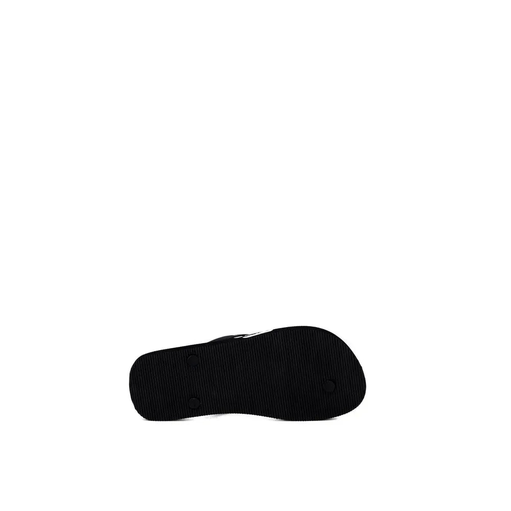 Emporio Armani Underwear Black And White Rubber Flip-Flop Sandals - Zeiniez