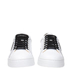 Philipp Plein White Leather Low Top Sneakers