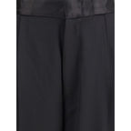 SA SU PHI Black Silk Casual Pants