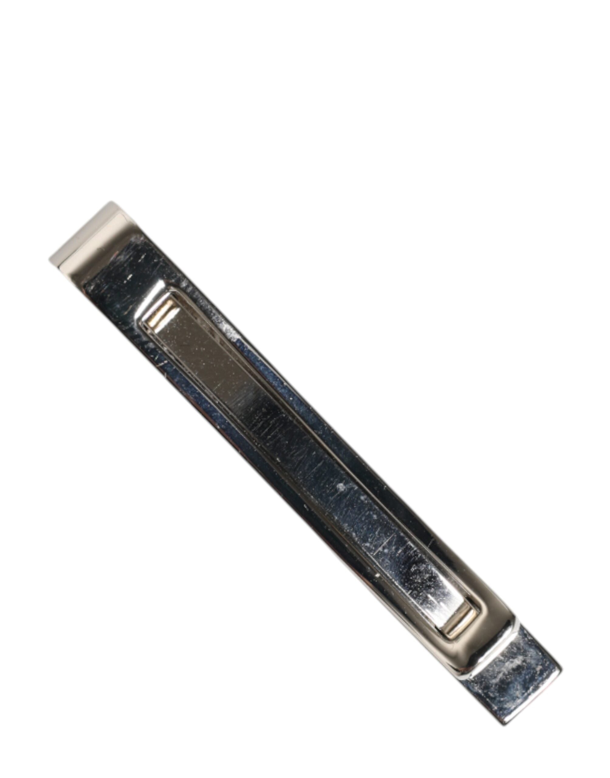 Dolce & Gabbana Silver Tone Brass Logo Branded Men Accessory Tie Clip Bar - Zeiniez