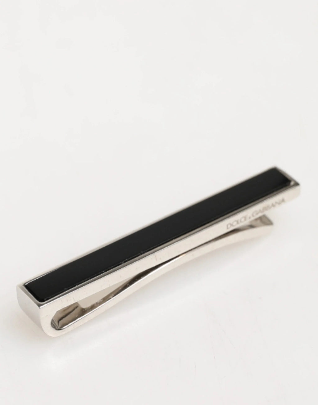 Dolce & Gabbana Silver Tone Brass Logo Branded Men Accessory Tie Clip Bar - Zeiniez