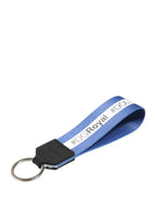 Dolce & Gabbana White Blue Logo Polyester PVC Holder Keychain Keyring - Zeiniez