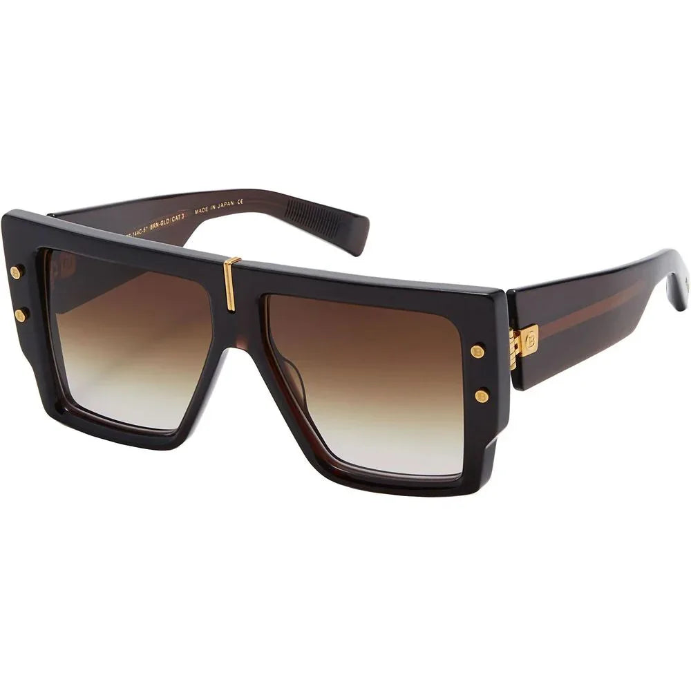 Balmain Brown Acetate Sunglasses - Zeiniez