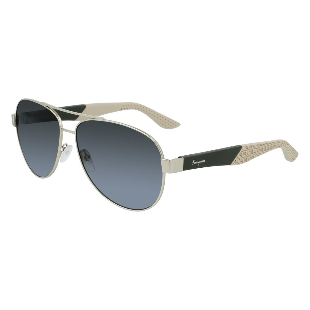 Ferragamo Gold Metal Sunglasses - Zeiniez
