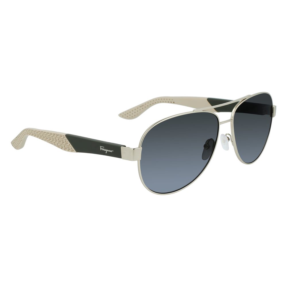 Ferragamo Gold Metal Sunglasses - Zeiniez