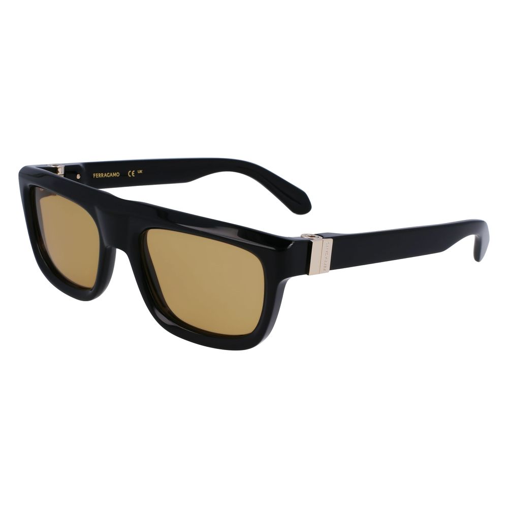 Ferragamo Black Acetate Sunglasses - Zeiniez