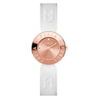 Furla White Leather Dress Watch