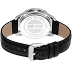 Just Cavalli Black Leather Dress Watch