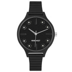 Nine West Black Plastic Dress Watch