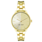 Nine West Gold Metal Dress Watch