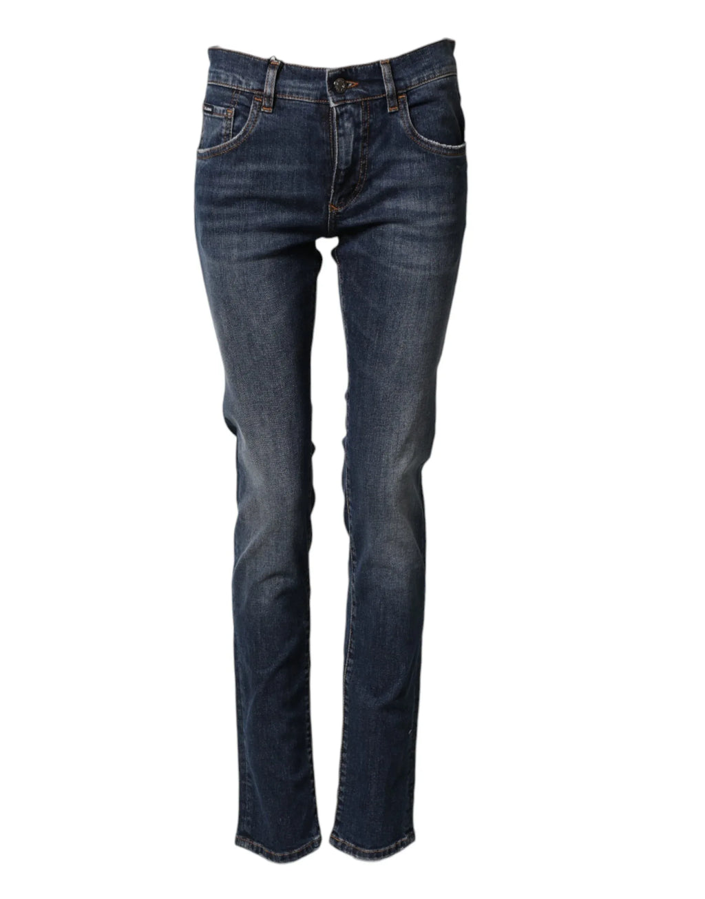 Dolce & Gabbana Blue Cotton Stretch Skinny Men Denim Jeans - Zeiniez