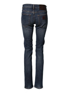 Dolce & Gabbana Blue Cotton Stretch Skinny Men Denim Jeans - Zeiniez