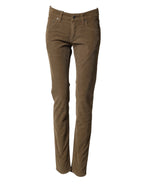 Dolce & Gabbana Brown Cotton Stretch Skinny Men Denim Jeans - Zeiniez