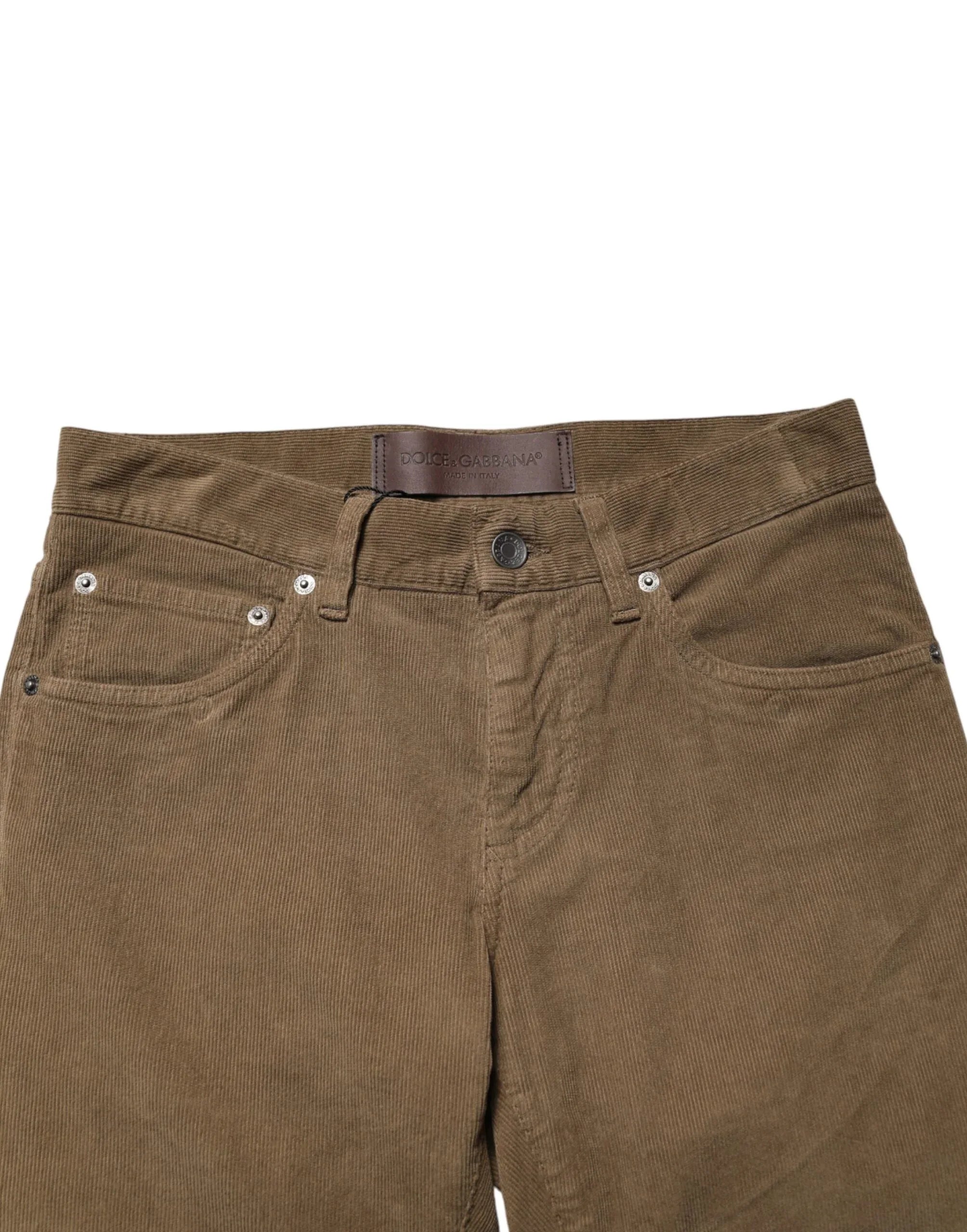 Dolce & Gabbana Brown Cotton Stretch Skinny Men Denim Jeans - Zeiniez