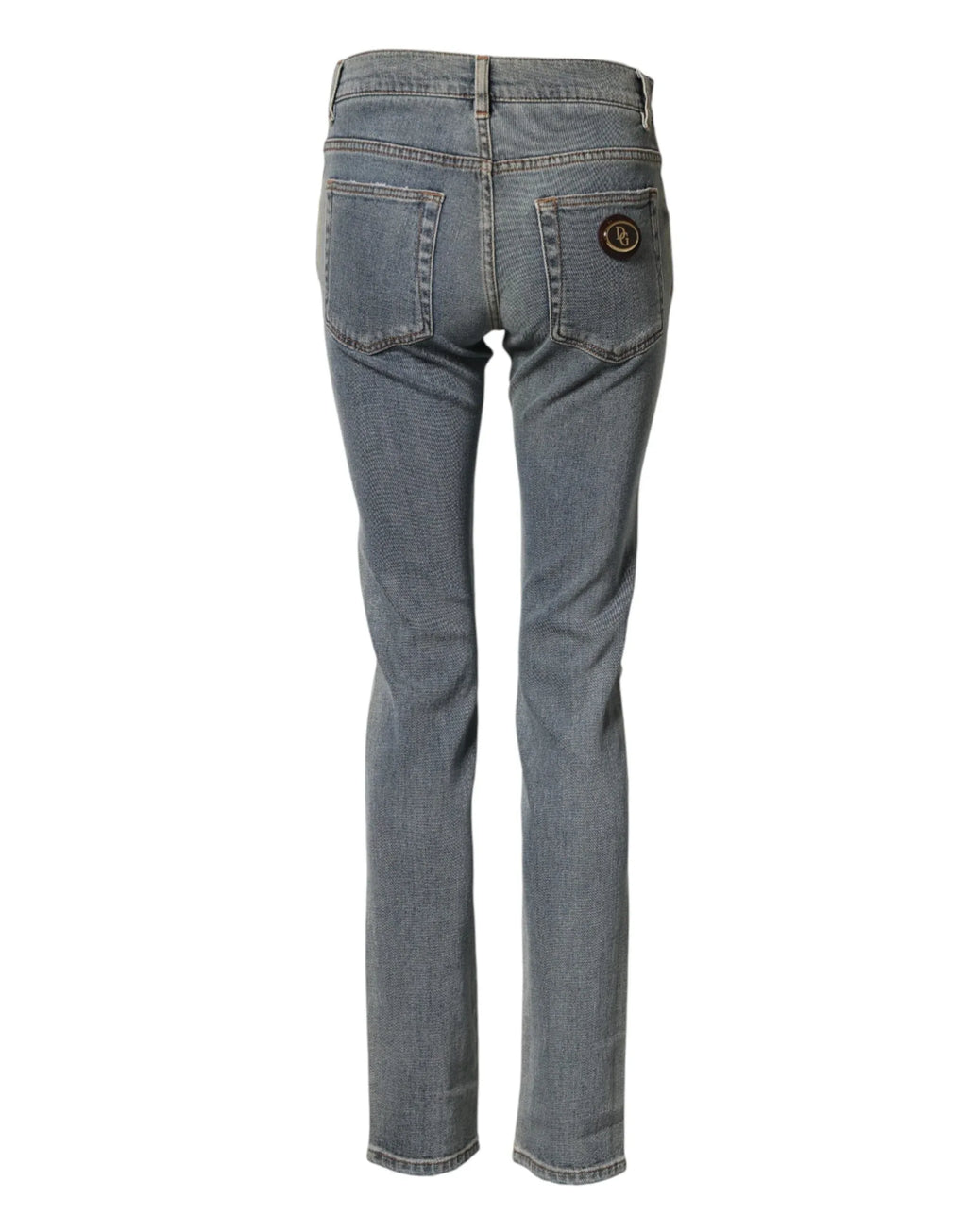 Dolce & Gabbana Blue Two Tone Cotton Men Skinny Denim Jeans - Zeiniez