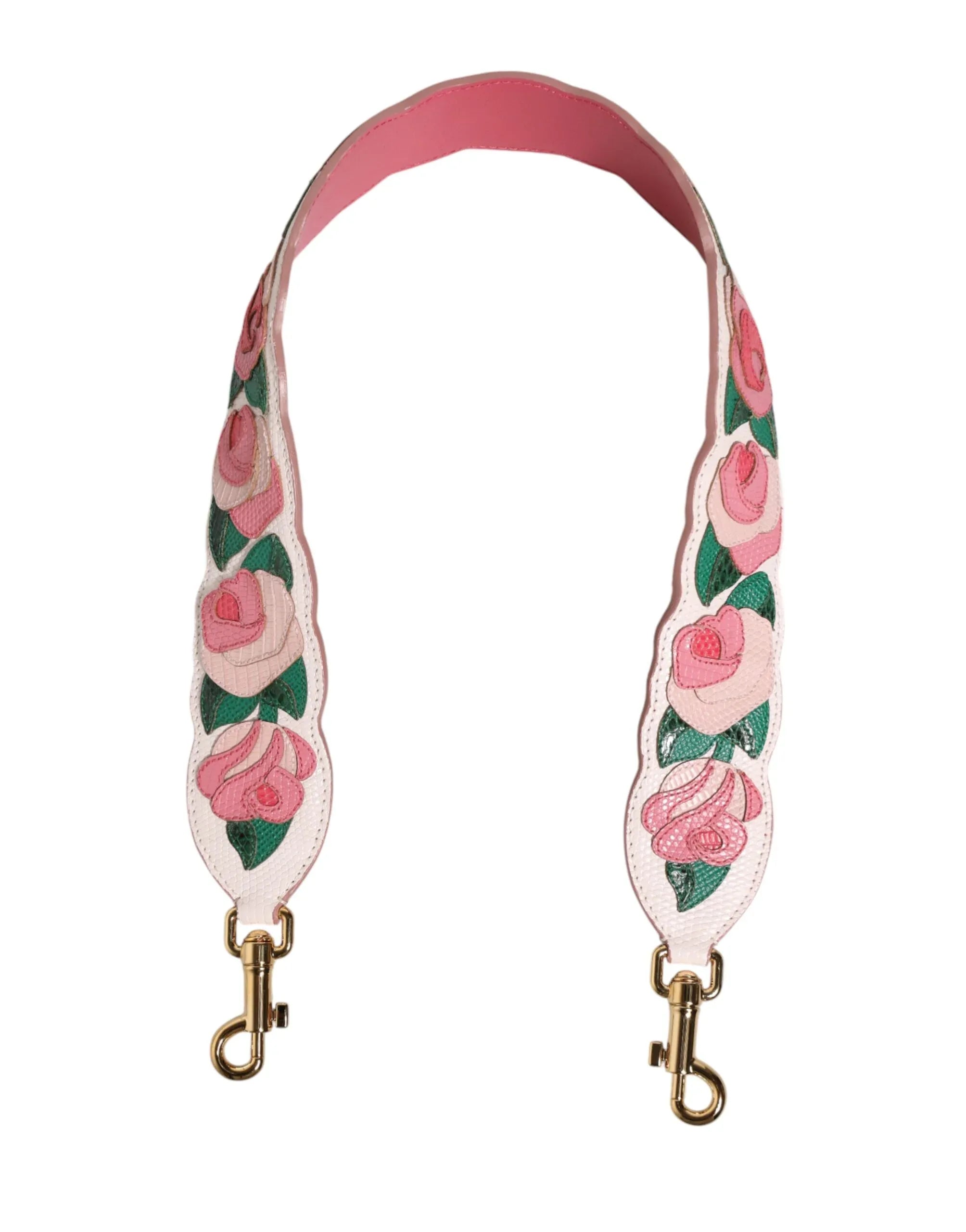 Dolce & Gabbana Strap White Floral Calf Leather Bag Accessory Shoulder - Zeiniez