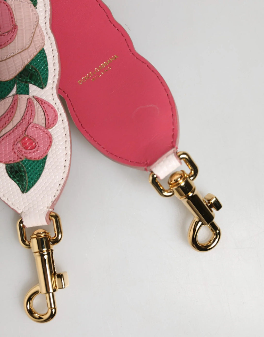 Dolce & Gabbana Strap White Floral Calf Leather Bag Accessory Shoulder - Zeiniez