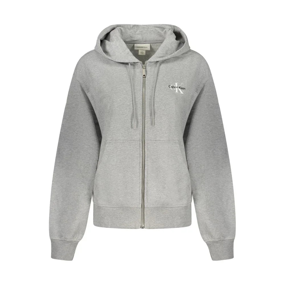 Calvin Klein Grigio Cotton Women's Hoodie - Zeiniez