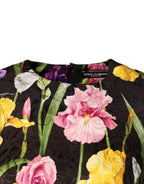 Dolce & Gabbana Black Floral Brocade A-line Mini Dress - Zeiniez