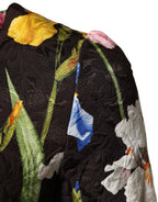 Dolce & Gabbana Black Floral Brocade A-line Mini Dress - Zeiniez