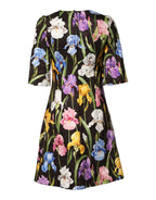 Dolce & Gabbana Black Floral Brocade A-line Mini Dress - Zeiniez