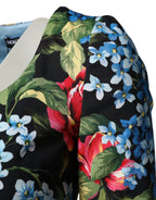 Dolce & Gabbana Black Floral Print Viscose Sheath Midi Dress - Zeiniez