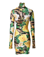 Dolce & Gabbana Multicolor Floral Print Sheath Mini Dress - Zeiniez