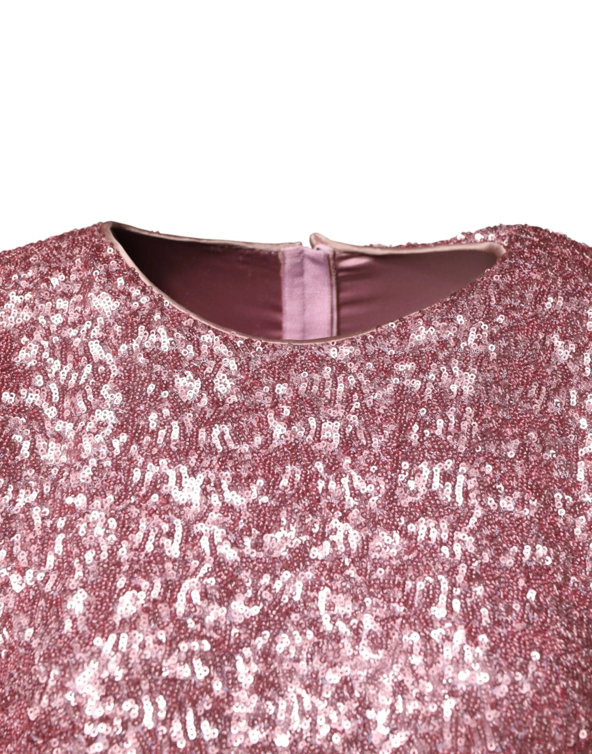 Dolce & Gabbana Pink Sequinned Mermaid Long Gown Dress - Zeiniez