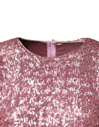 Dolce & Gabbana Pink Sequinned Mermaid Long Gown Dress