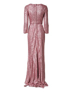 Dolce & Gabbana Pink Sequinned Mermaid Long Gown Dress - Zeiniez